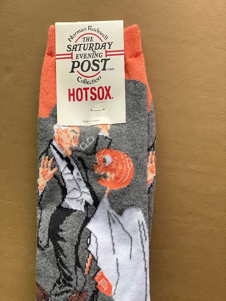 Nwt Hotsox Norman Rockwell The Saturday Evening Postcotton Socks Halloween Fall — image 4 of 4
